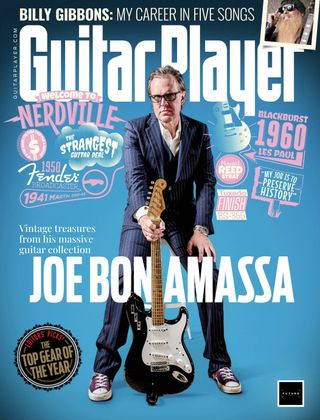 Joe Bonamassa, pictured on the cover of the January 2024 issue of Guitar Player