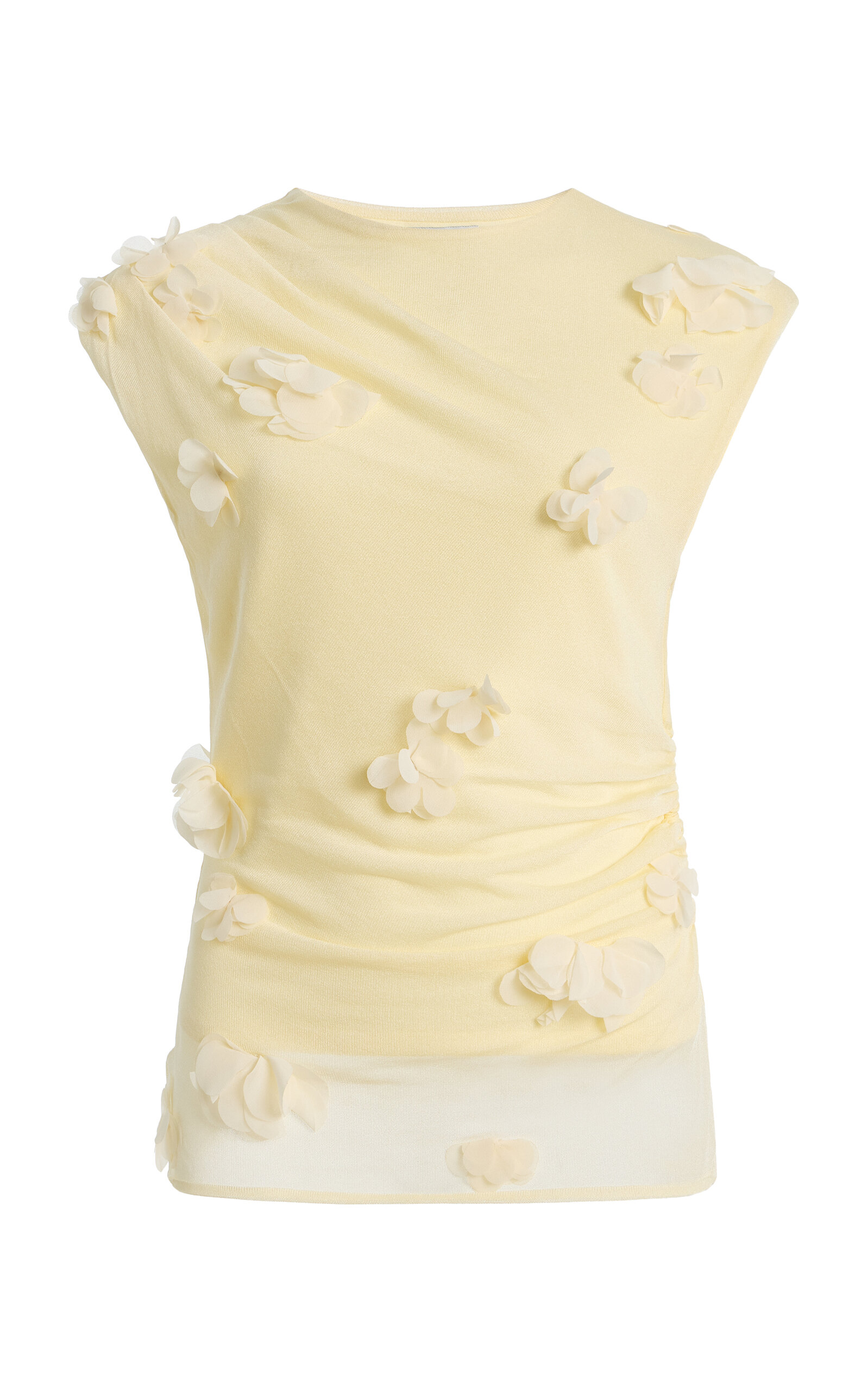 Tessa Floral Applique Mesh Top