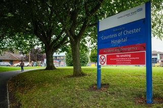 A sign outside the Countess of Chester Hospital