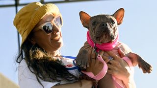 Petunia was crowned as the winner of the 2025 'World's Ugliest Dog' contest and is pictured with her owner Shannon Nyman