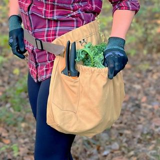 Original Upbloom Harvesting Weeding Apron Gardening - Vegetables, Fruits, Berry Picking - Khaki