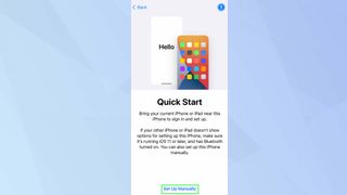 iOS Quick Start app page