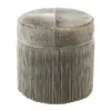 Luxe Cowhide Chain Pouf