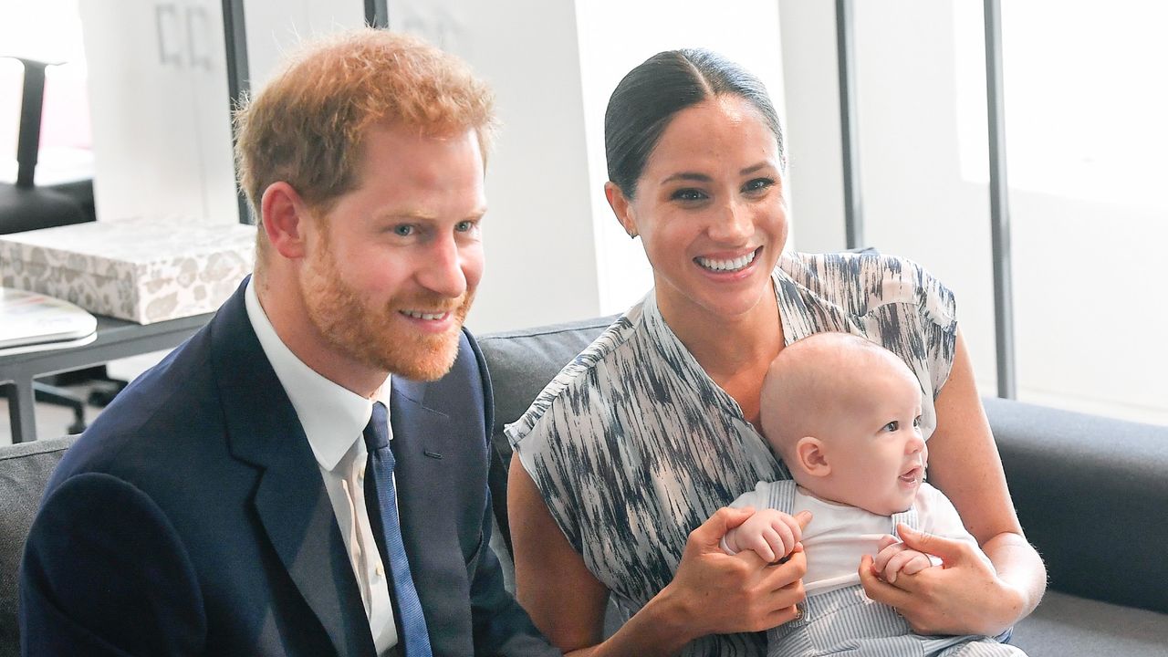 Prince Harry, Duke of Sussex, Meghan, Duchess of Sussex and their baby son Archie Mountbatten-Windsor meet Archbishop Desmond Tutu and his daughter Thandeka Tutu-Gxashe at the Desmond &amp; Leah Tutu Legacy Foundation during their royal tour of South Africa on September 25, 2019 in Cape Town, South Africa