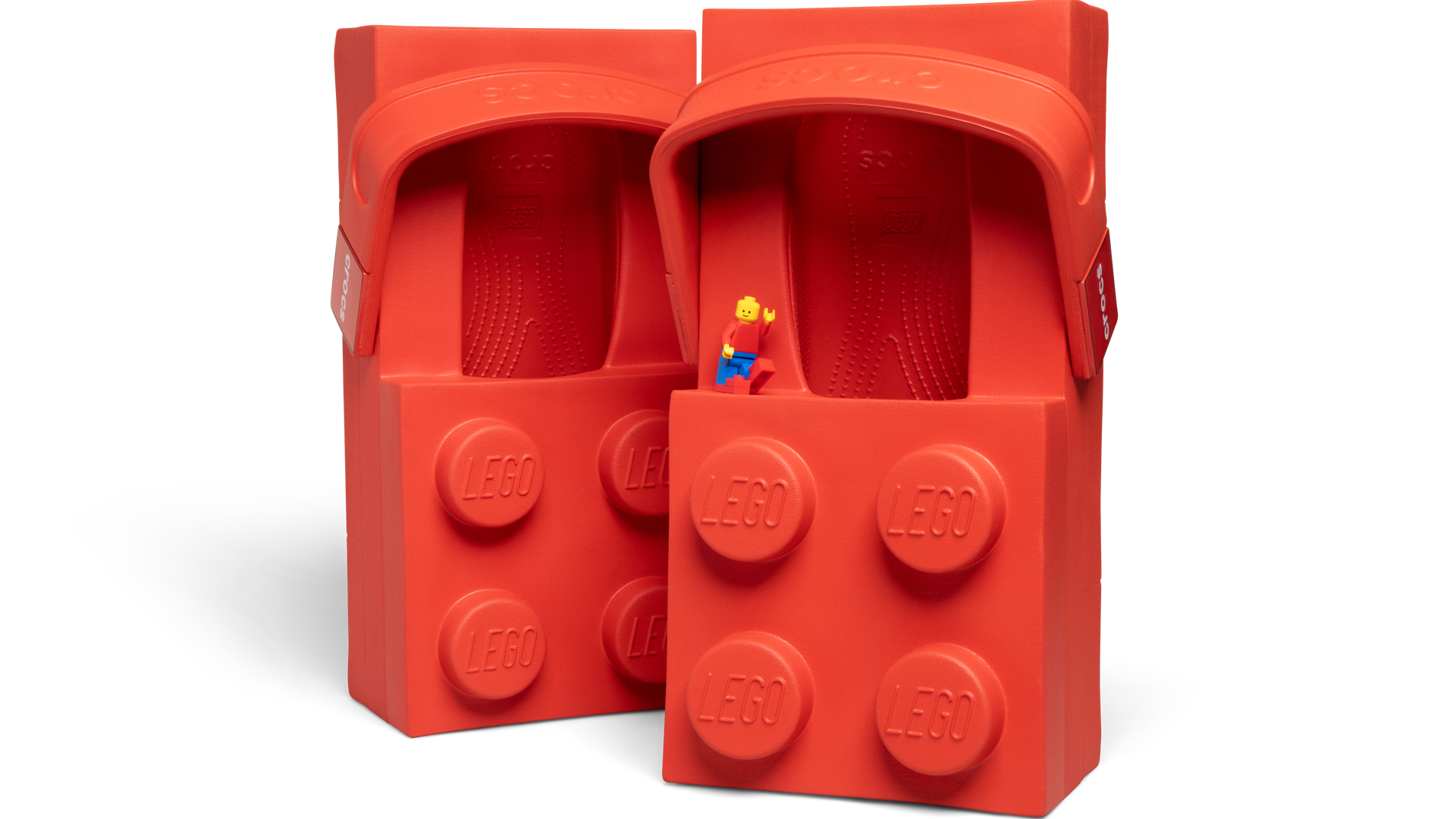 Red Brick Clogs on person