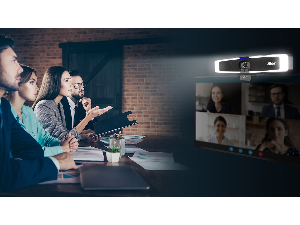 AVer Information VB130 4K VideoBar with Built-in Lighting