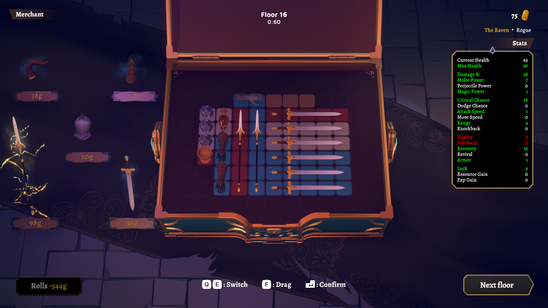  If you like inventory grids they've made an action roguelike specifically for you 