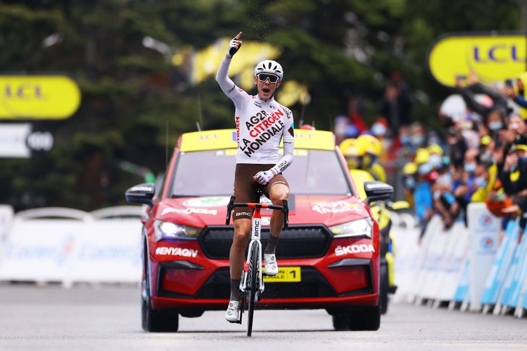 Ben O&#039;Connor (AG2R Citroën) won stage 9 of the 2021 Tour de France in Tignes