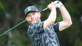 Branden Grace takes a shot during LIV Golf Greenbrier