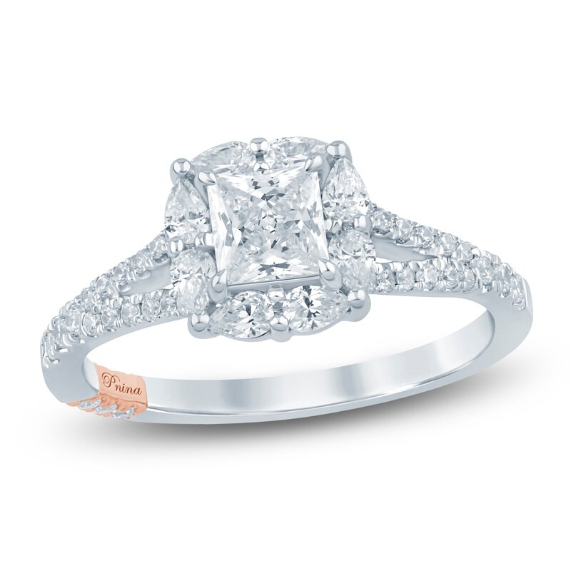 jared, Pnina Tornai Princess-Cut Diamond Halo Engagement Ring 7/8 Ct Tw 14k White Gold