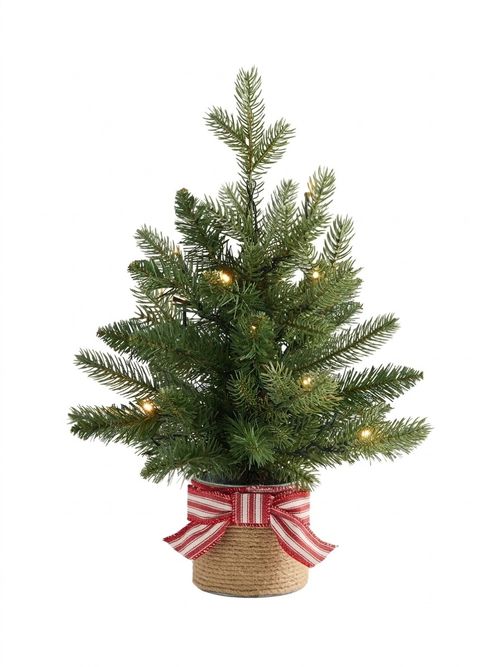 Green Nordmann Fir 1.5ft Pre Lit Christmas Tree - Size One