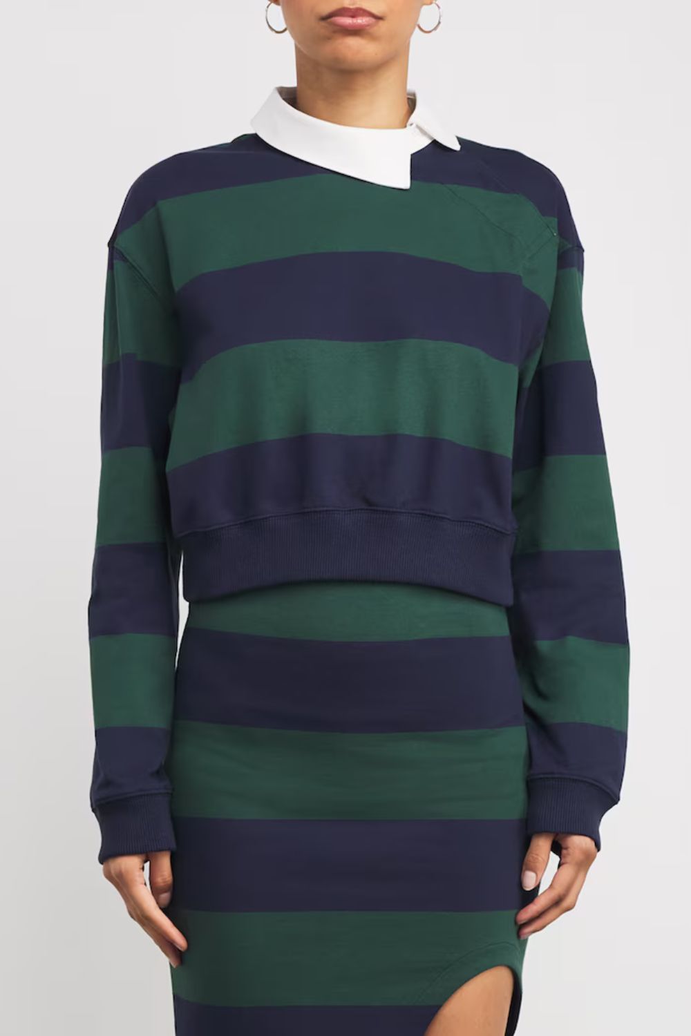 A.W.A.K.E. Mode Organic Cotton Twisted-Collar Rugby Shirt