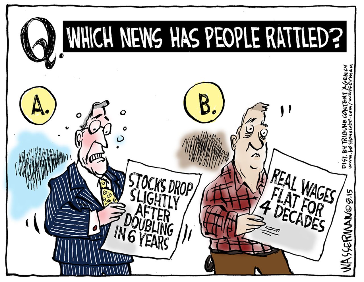 Editorial cartoon U.S. Stock Market