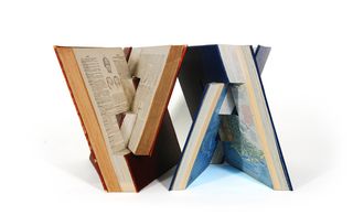 Quadror made out of books