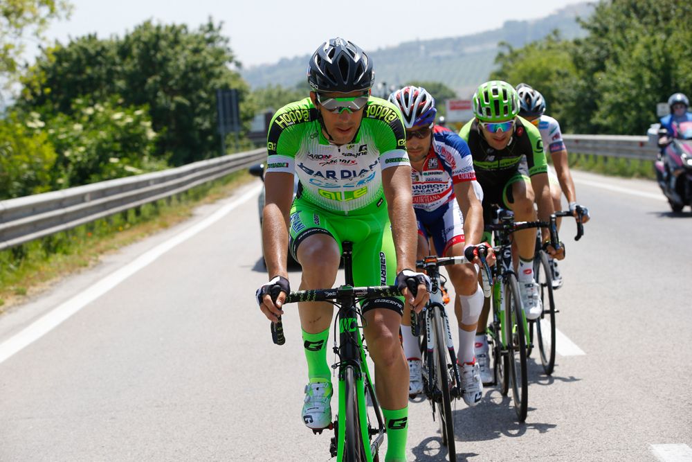 Nicola Boem (Bardiani - CSF) at the front of the break on stage 10 of the Giro d'Italia