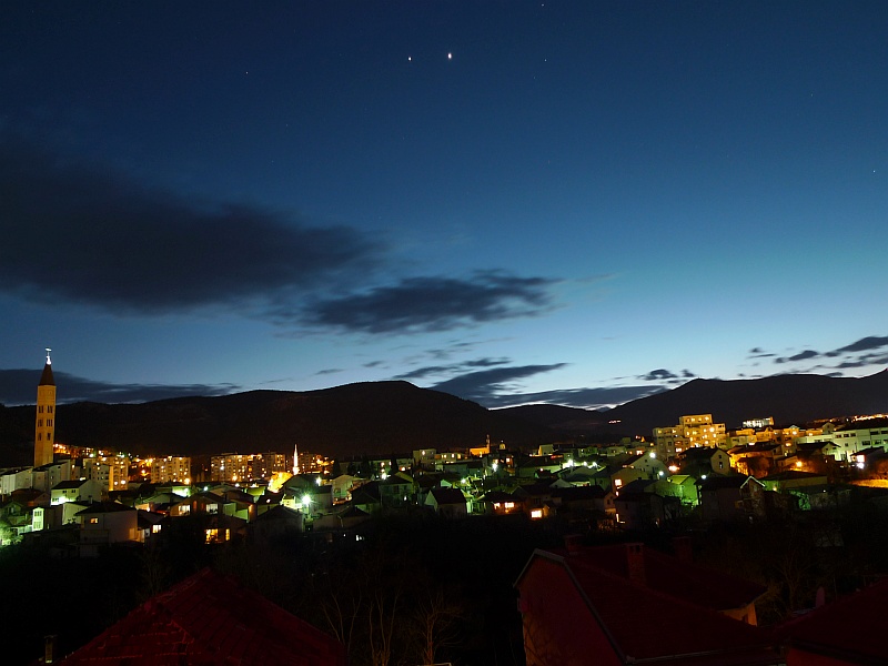 Venus and Jupiter over Bosnia-Herzegovina