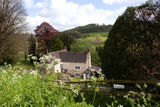 "Rosebank" in the Cotswold village of Slad, Gloucestershire, the childhood home of Laurie Lee, author of "Cider with Rosie".