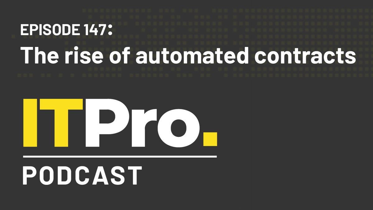 The IT Pro Podcast logo with the episode title &amp;#039;The rise of automated contracts&amp;#039;