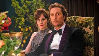 (left to right) Michelle Dockery and Matthew McConaughey in The Gentlemen