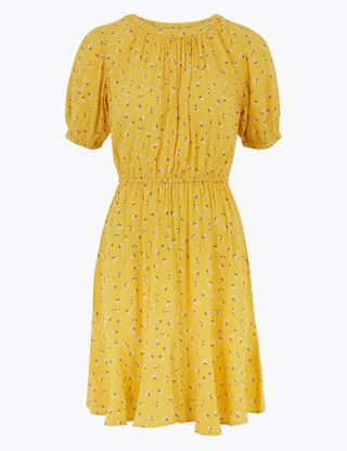 Printed Mini Waisted Dress – was £29.50, now £14.50