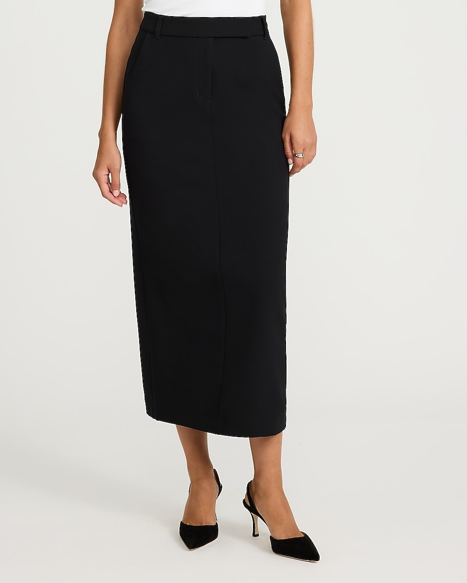 express, Editor Studio Stretch Twill High Waisted Maxi Skirt