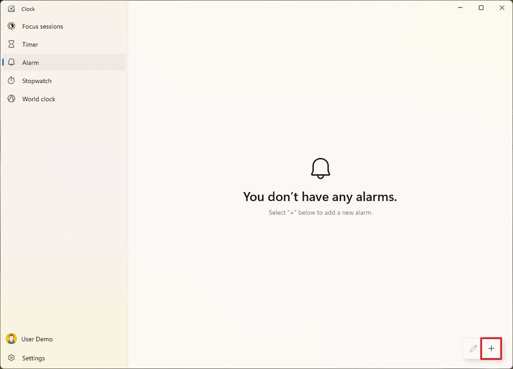 Create alarm