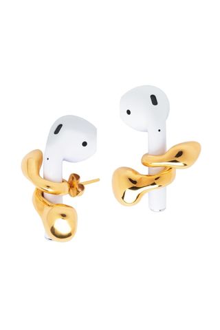 Misho + Pods Collection Pebble Pod 22k Gold-Plated Earrings