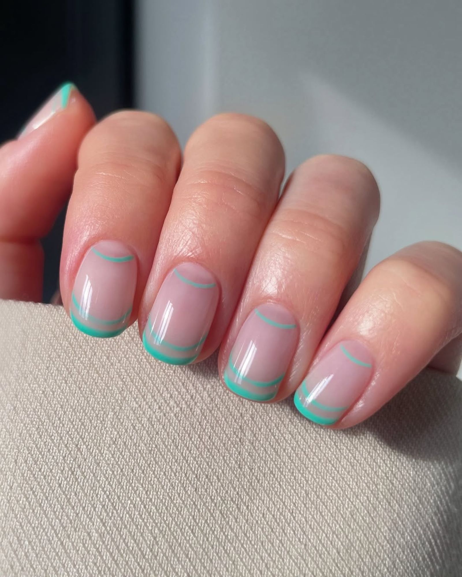 @paintbyjaz Half Moon Manicure