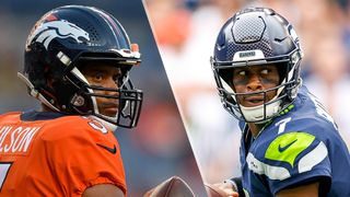 (L to R) Russell Wilson and Geno Smith will face off in the Broncos vs Seahawks live stream