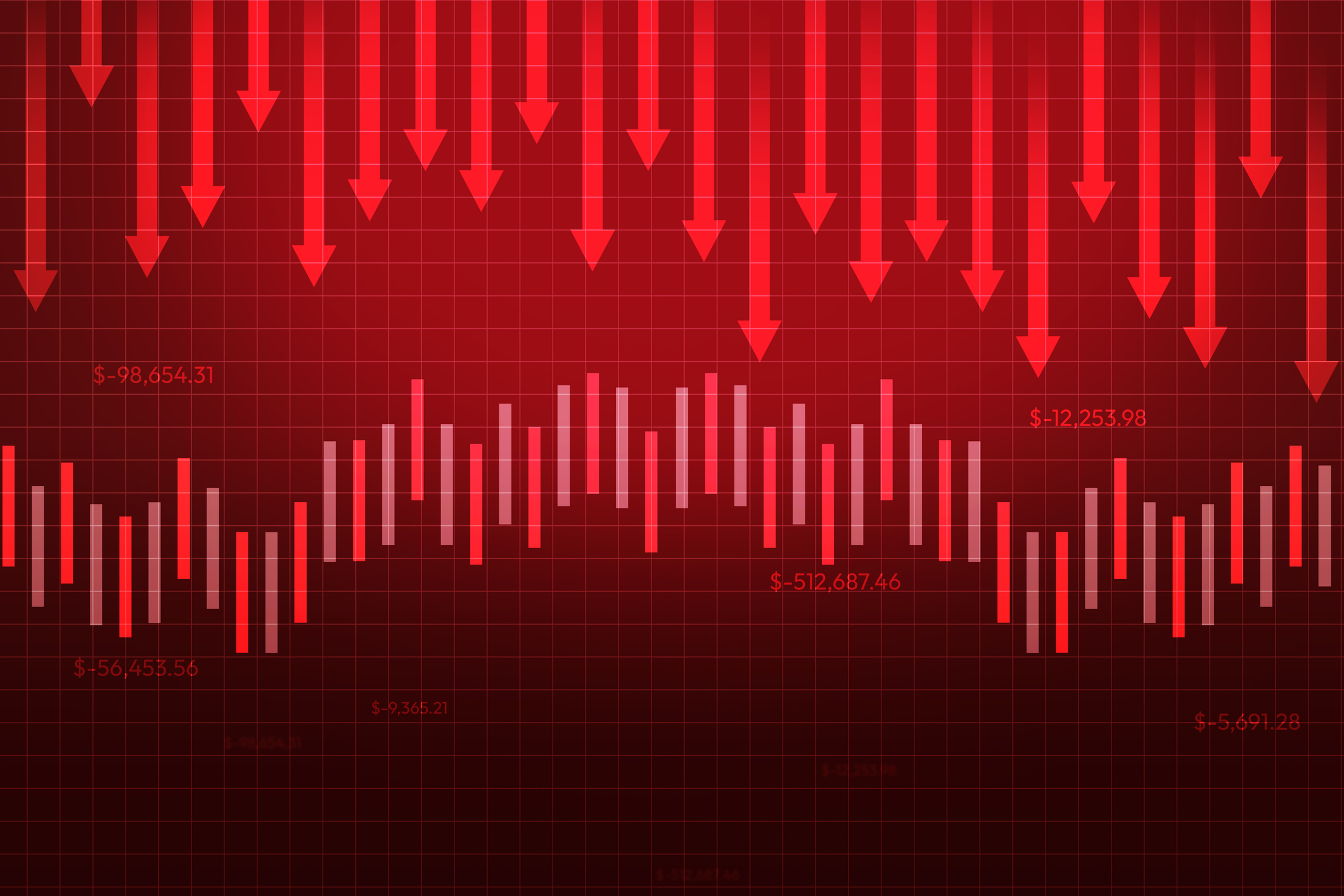 stocks down red valuation employment concern