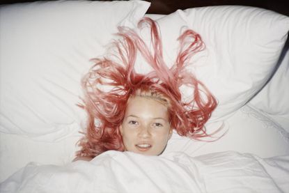 Juergen Teller, Young Pink Kate Moss, London 1998, part of fashion exhibition The 90s Tate Britain