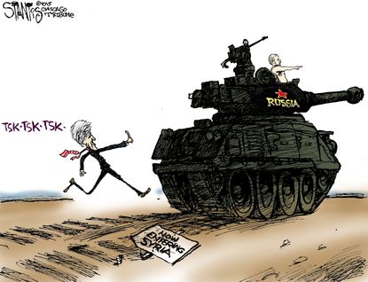 Editorial cartoon U.S. world John Kerry Russia Syria