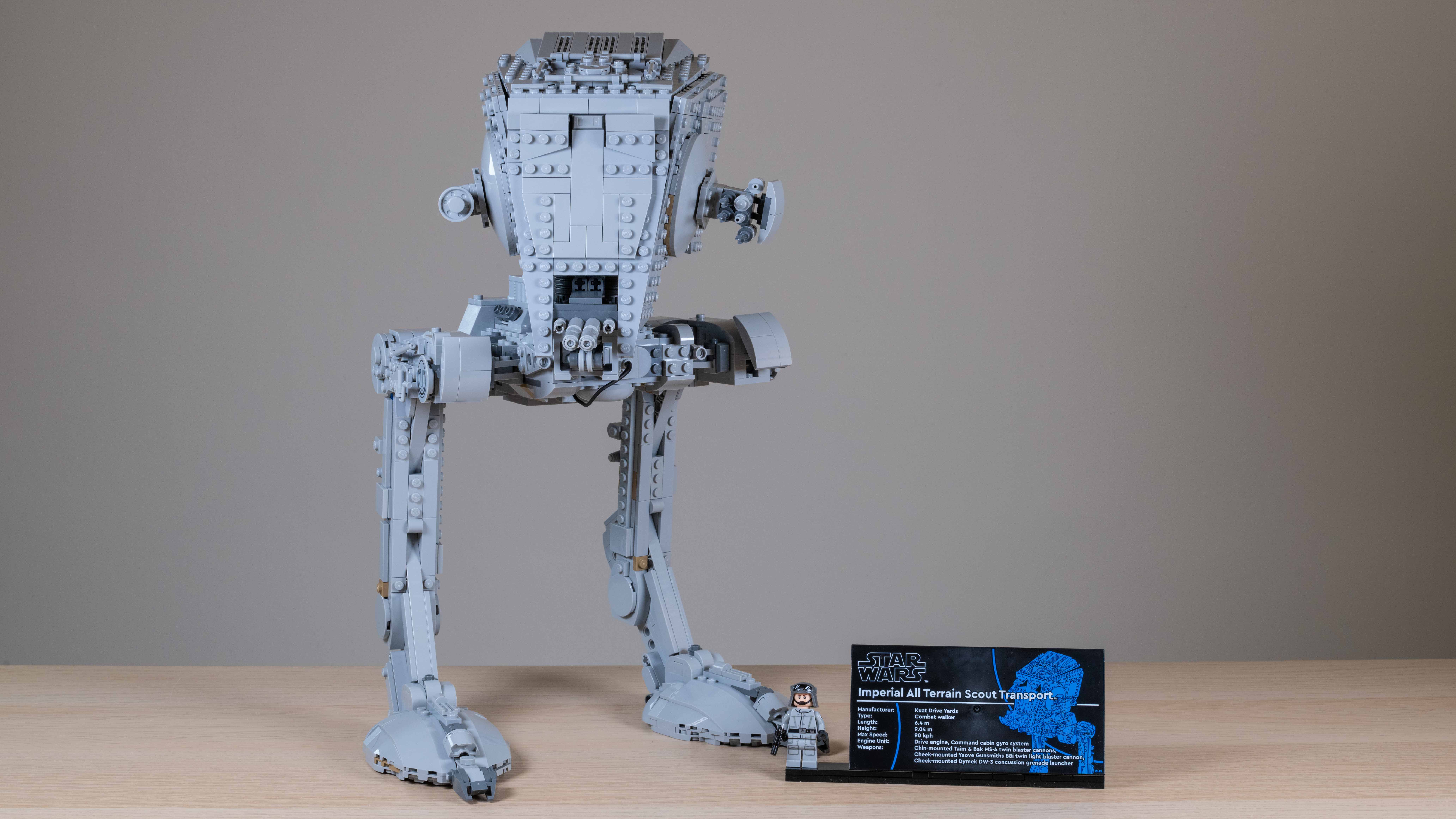 Lego Star Wars AT-ST Walker (75417) on a neutral background