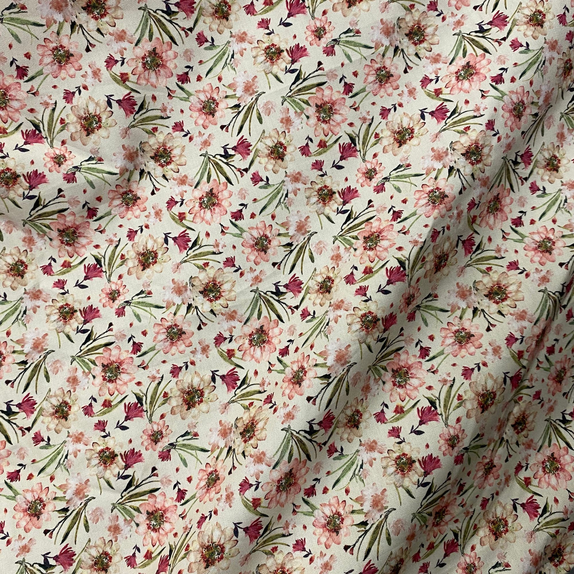 Close up of floral fabric