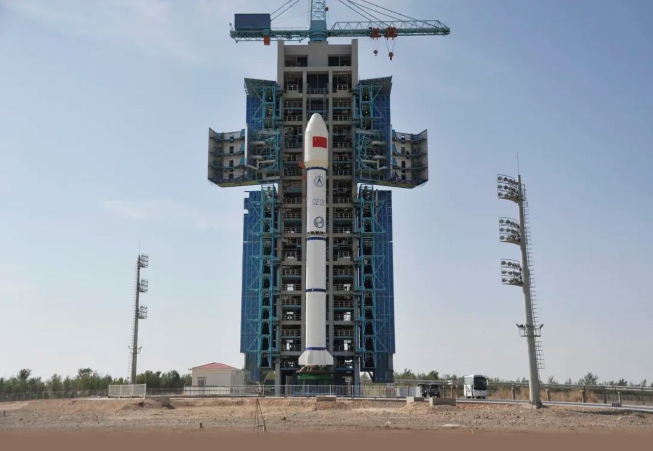 A Long March 2C ready for launch from Jiuquan in August 2021.