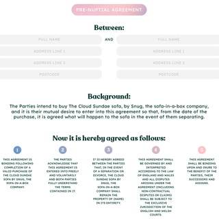 pre nuptial agreement form