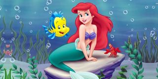 Ariel and Flounder in The Little Mermaid