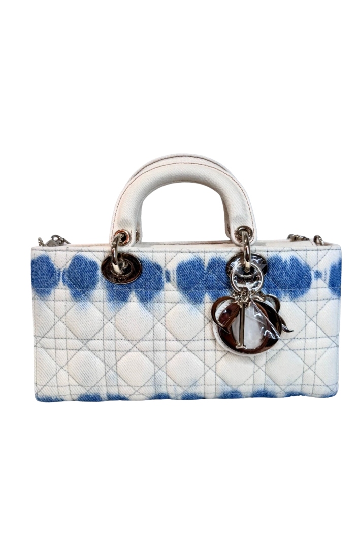 Christian Dior, White &amp;amp; Blue Tie-Dye Lady Dior Joy Bag