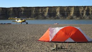 The research team set up camp on the banks of the Colville River on Alaska's North Slope.