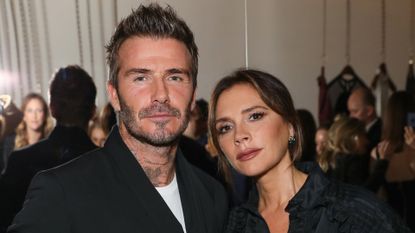 LONDON, ENGLAND - SEPTEMBER 30: David and Victoria Beckham attend Victoria Beckham and Sotheby's celebration of Andy Warhol with Don Julio 1942 at her Dover Street store, on September 30, 2019 in London, England. (Photo by Darren Gerrish/WireImage for White Company)