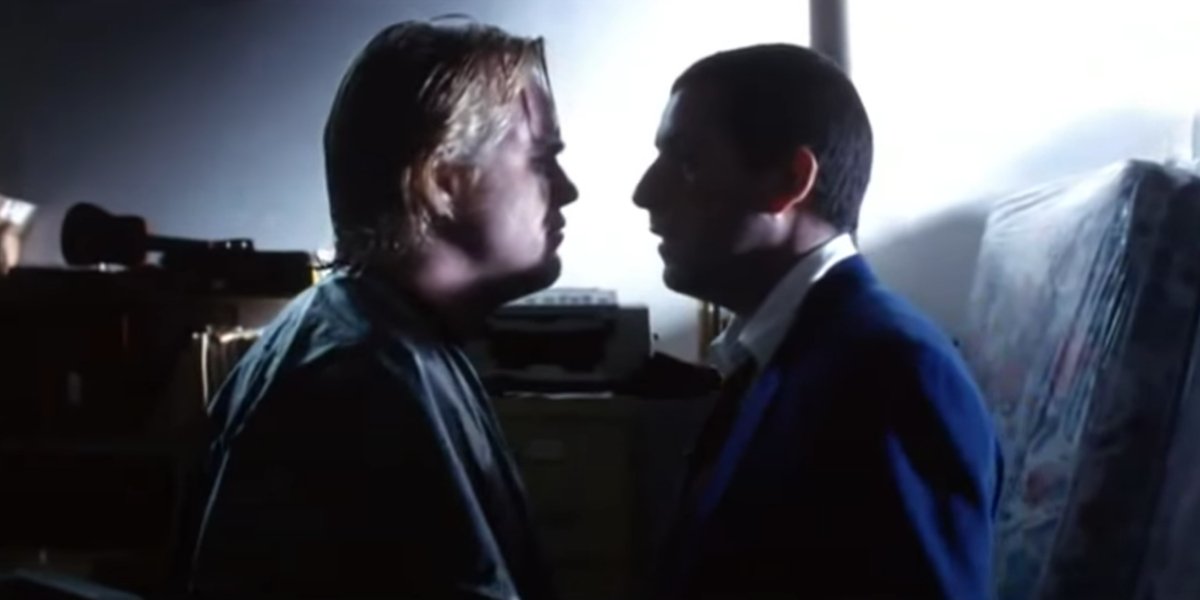 Philip Seymour Hoffman and Adam Sandler in Punch-Drunk Love