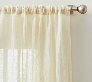 Textured Stripe Sheer Curtain