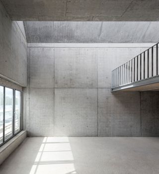 Large concrete block interior