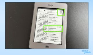 Deleting bookmarks on a Kindle