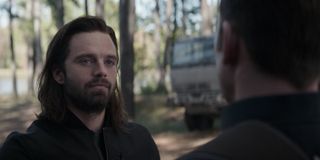 Sebastian Stan and Chris Evans in Avengers: Endgame