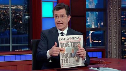 Stephen Colbert welcomes Ted Cruz to New York
