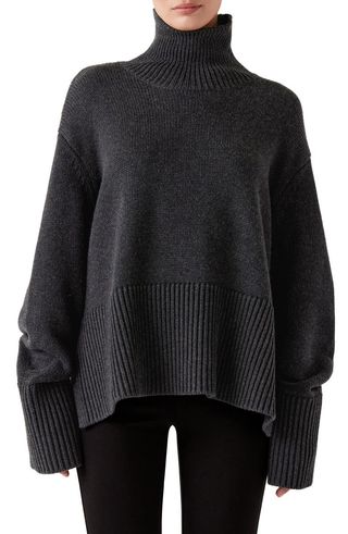 Della Wool & Cotton Turtleneck Sweater