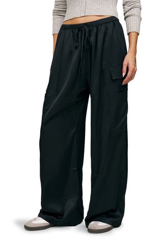 Ethan wide leg satin pants