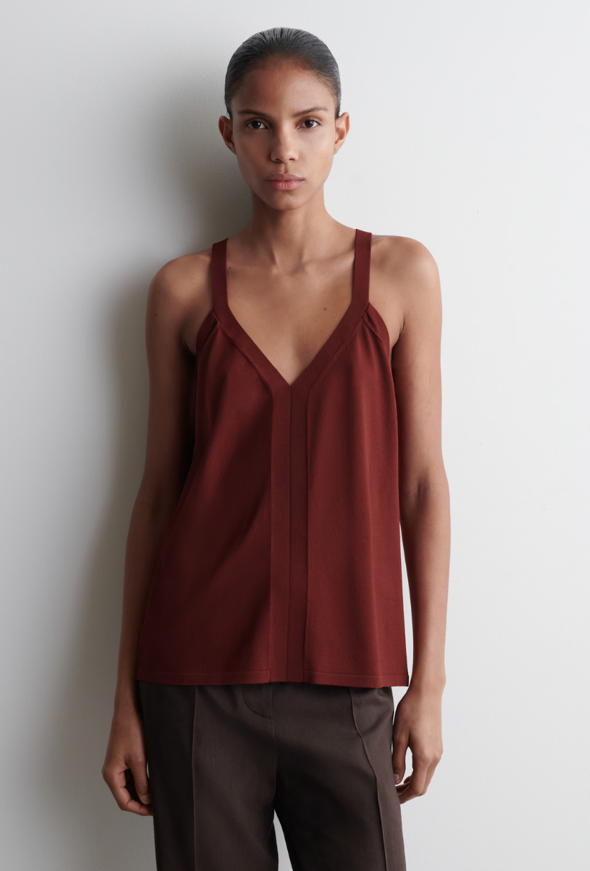 An image of a fine-knit top.