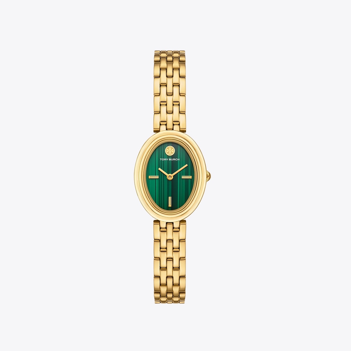 Oval Watch in Green, Size Os